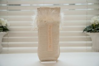 Textured cream velvet brolly bag
