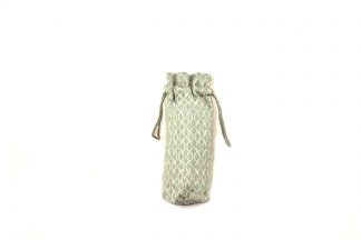 Pale green and gold textured satin brolly bag