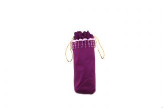 Purple satin brolly bag