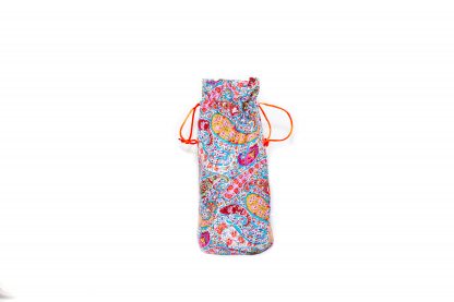 Pink and Blue Paisley Brolly Bag